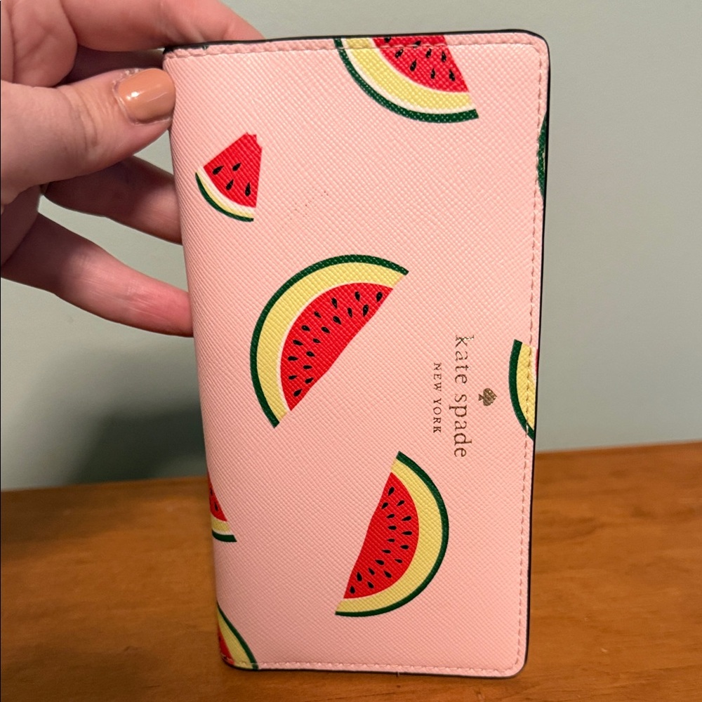 Kate Spade Pink Wallet with Watermelon Print